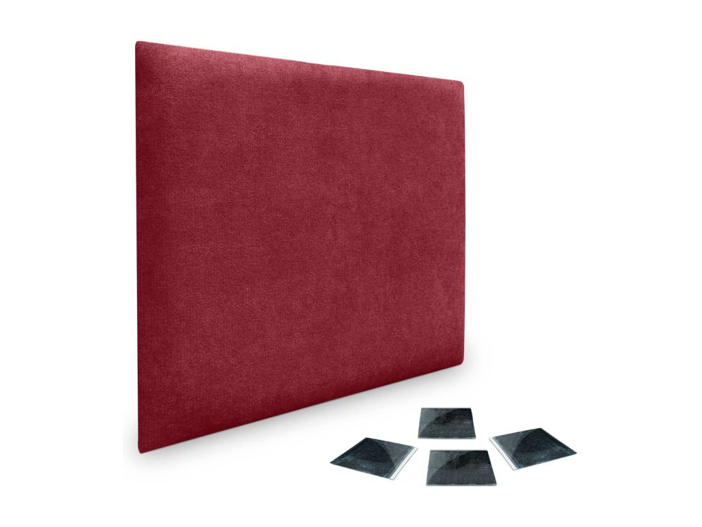 Lysvia Lot de 1 Panneaux muraux en tissu auto-adhésifs Panneaux muraux absorbants acoustiques Protection contre les chocs Rouge 50x50cm x1 RDPN89900