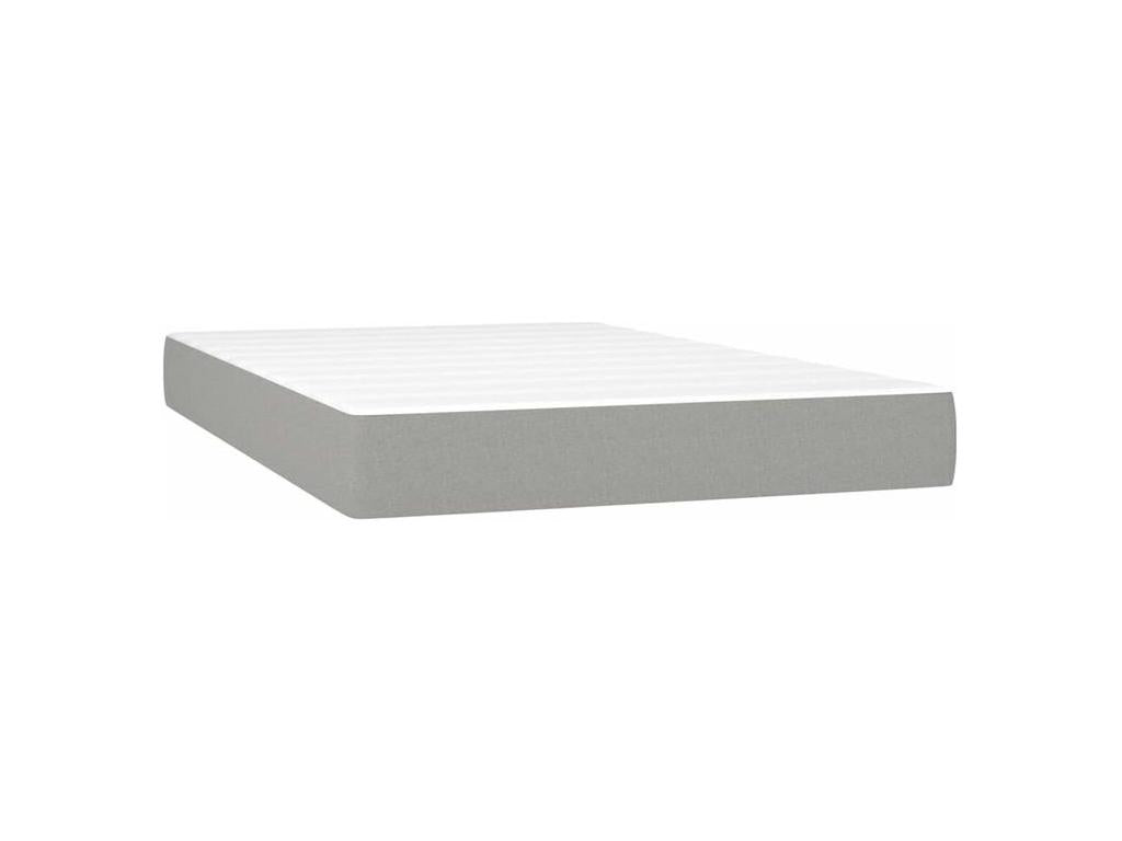 Sommier à lit avec matelas Gris clair 120x200 Tissu CYLM60522