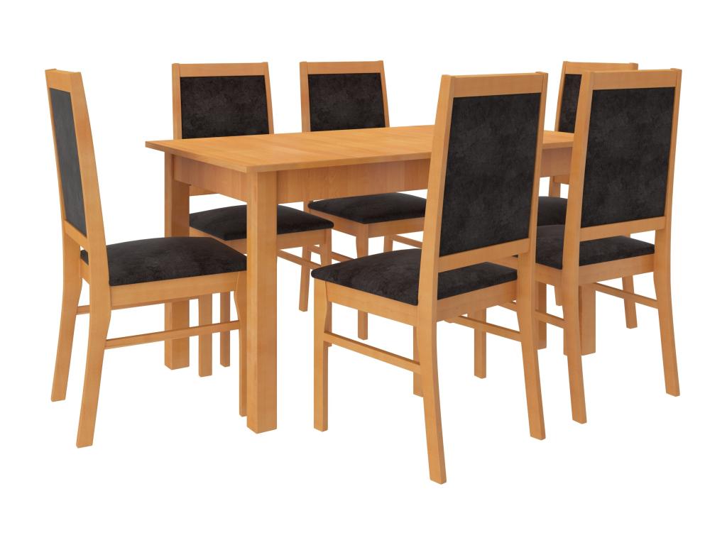 Chaise bois clair de hêtre et tissu Lysvia-Tissu 27123 AFGJ52837