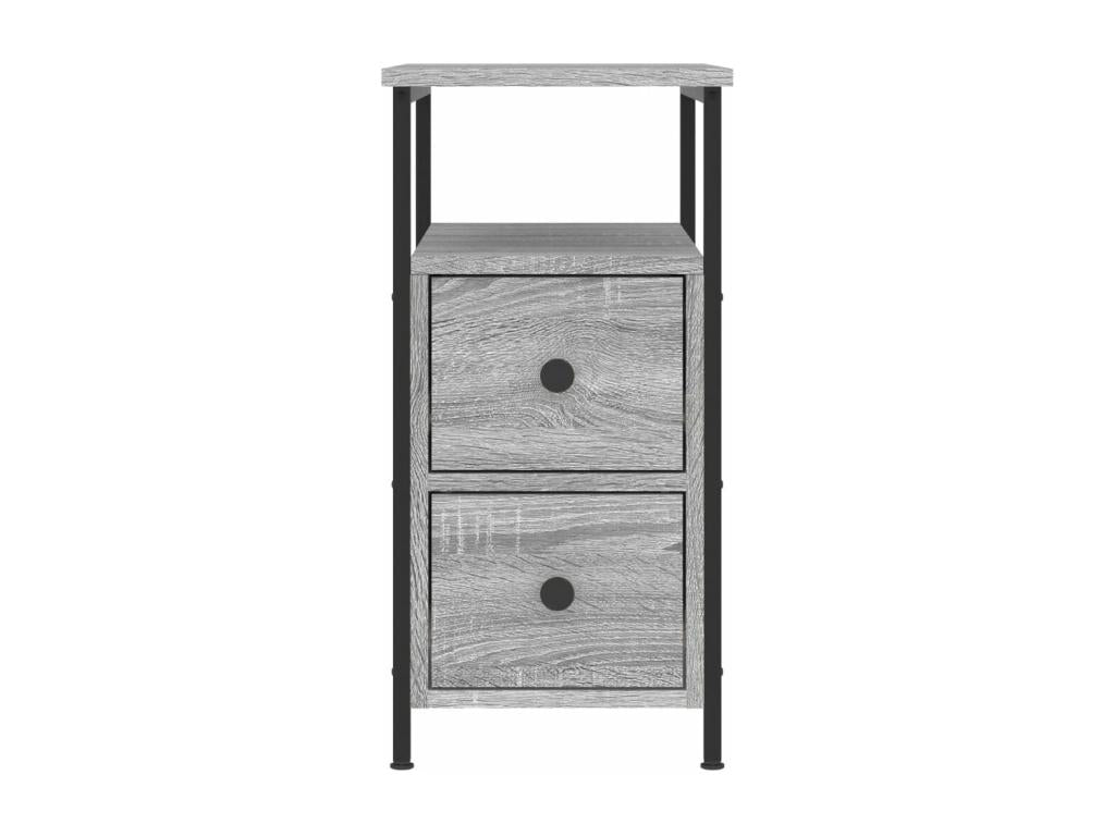 Tables de chevet 2 pcs gris 30x60x60 bois d'ingénierie XVUQ36409