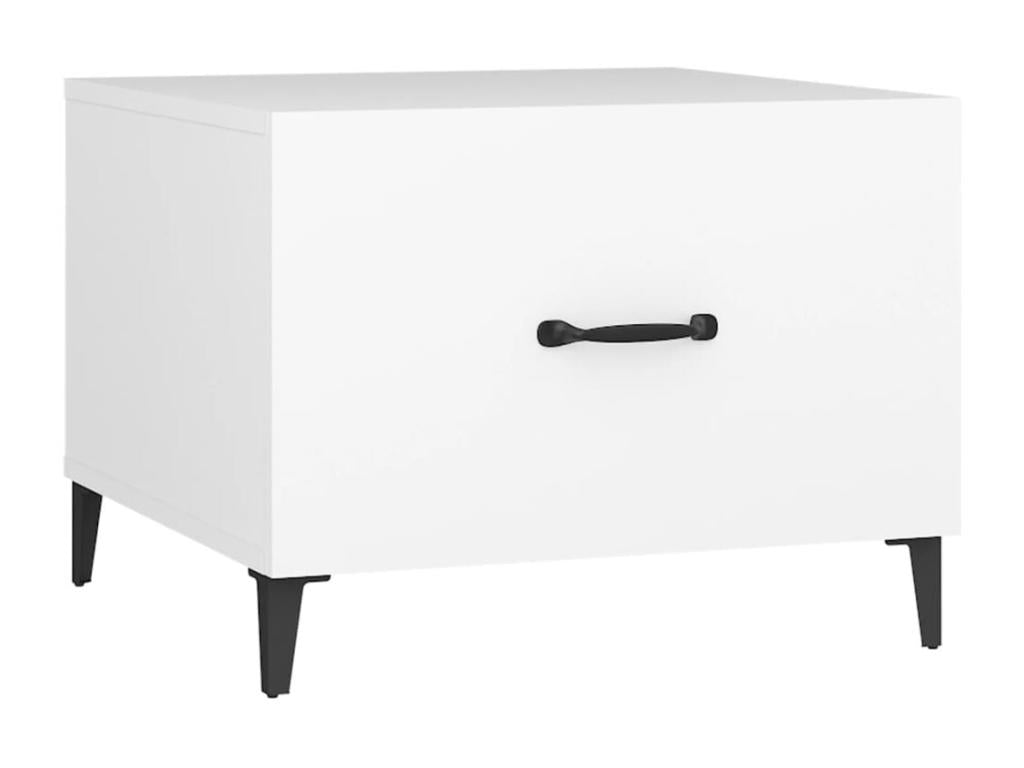 Tables basses avec pieds en métal 2 pièces Blanc 50x50x40 cm TDMR76975