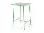 Table haute de jardin carrée en acier vert sauge 70cm - Elariva ZVCY24976