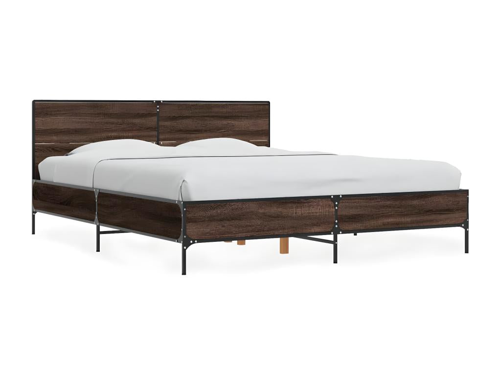 Cadre de lit sans matelas chêne marron 150x200 cm YKXI47867