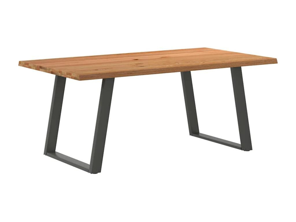 Table à manger marron clair 180x100x74 cm bois de chêne massif QBKJ32789