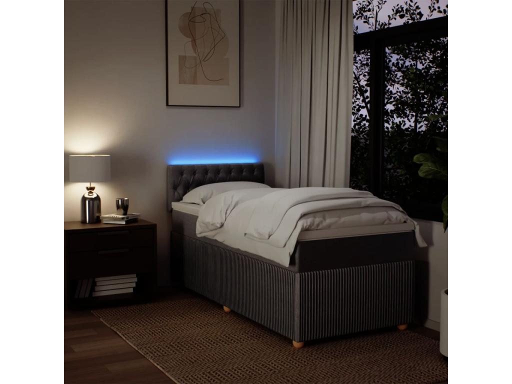 Sommier à Lysvia de lit avec matelas Lysvia 100x200 cm Tissu NYVX42946