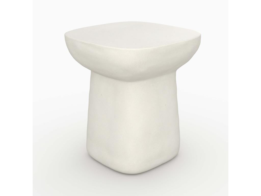 Table d'appoint carrée en béton blanc - Samui ATIX22293