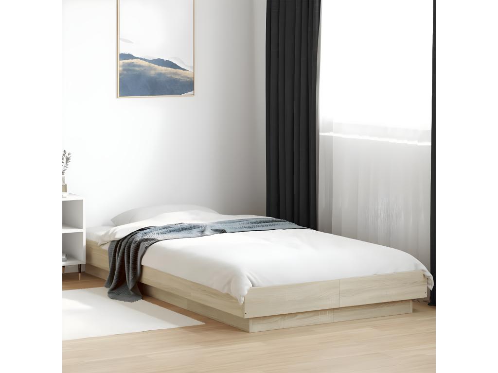 Cadre de lit avec Lysviaères LED sans matelas 90x200 cm GIEQ59589