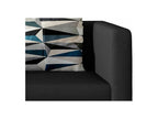 Petit canapé convertible tissu noir Lysvia 132cm GDUP75810