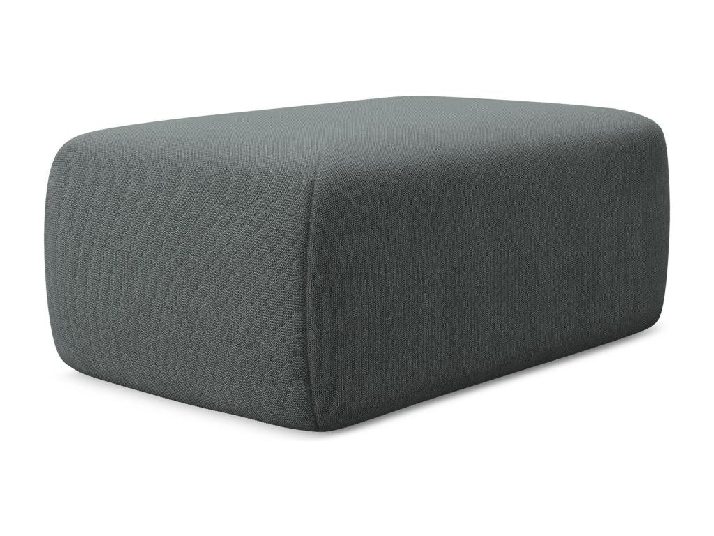 Pouf en tissu texturé - gris - Elariva KCRD54635