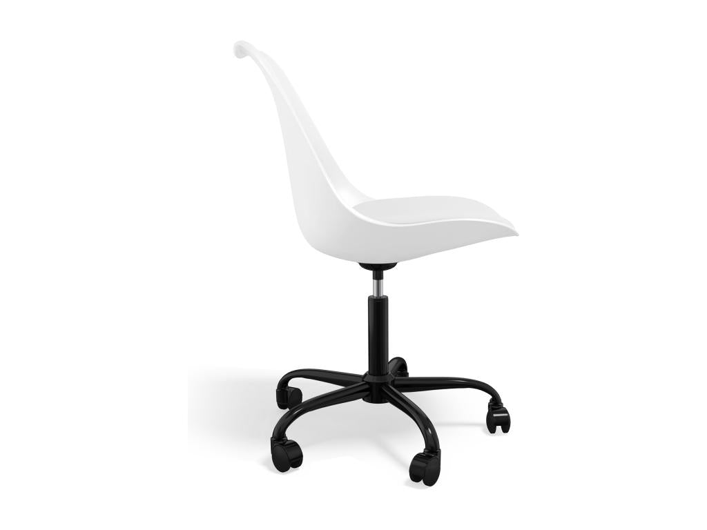 Chaise de bureau avec Lysvia - Chaise de bureau pivotante - Structure noire Lysvia Gris foncé AYBB26109
