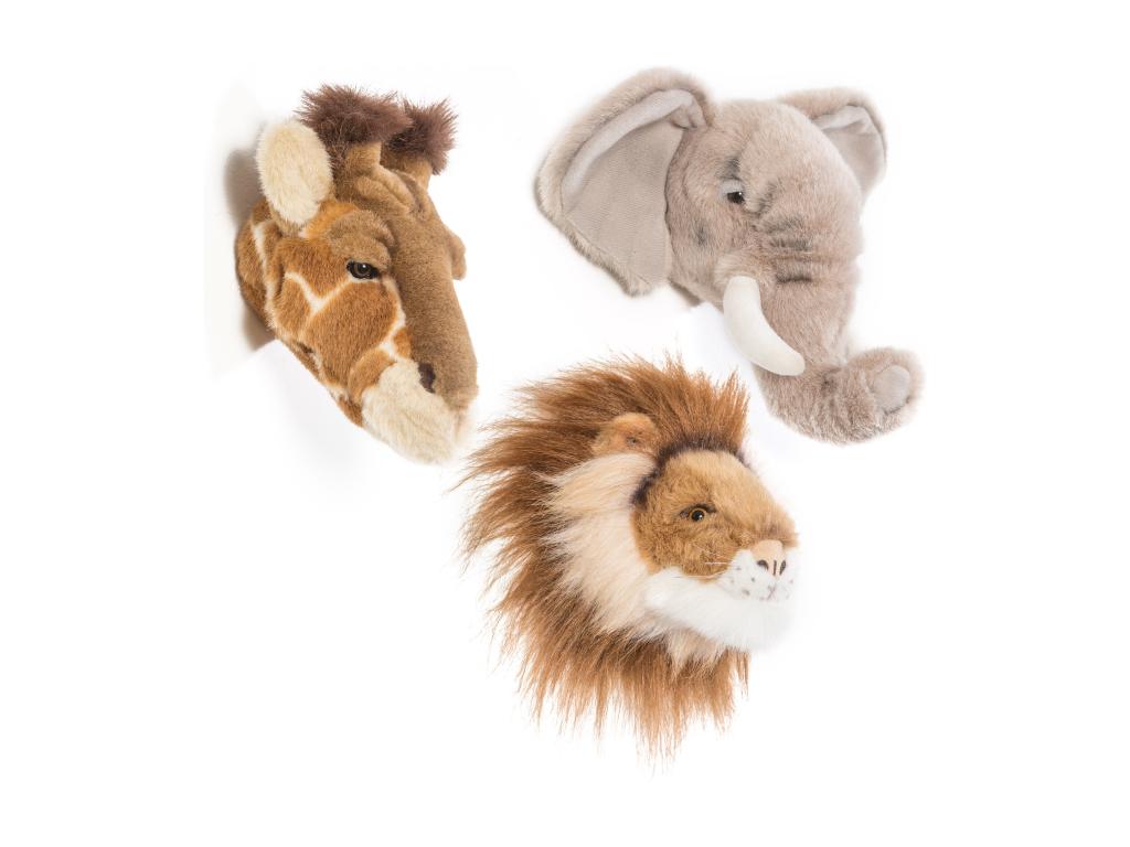 Peluche trophée mini 3 petites têtes collection Elariva OMQH77544
