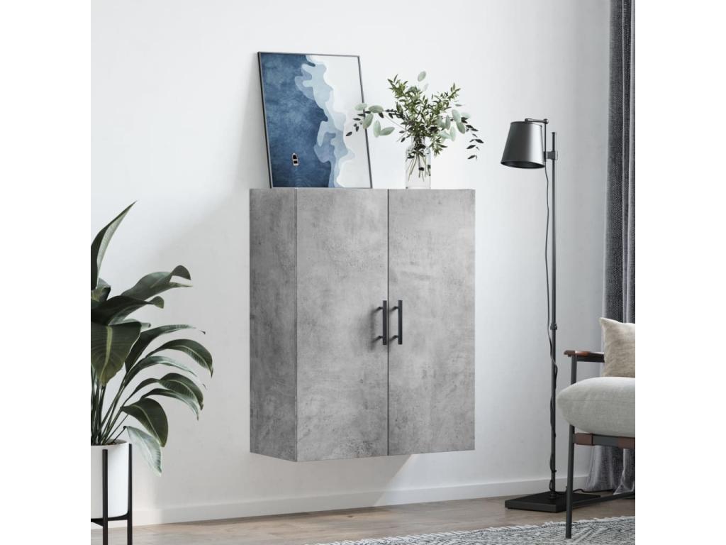 Armoire murale gris béton 69,5x34x90 cm UZVB50668