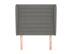 Tête de lit avec oreilles Gris foncé 93x23x118/128 cm Tissu GIAE94804