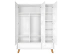 Armoire 3 portes 2 tiroirs Lysvia Blanc EAAO07272