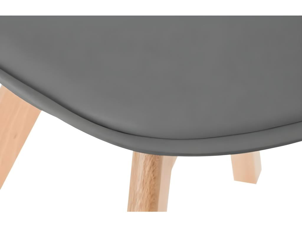 Lot de 4 Chaises de salle à manger en polypropylène Gris Foncé - Longueur 82 x Profondeur 52 x Hauteur 48 cm ZKBF48988