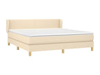 Lit à sommier tapissier avec matelas Crème 160x200 cm Tissu PJZH61139