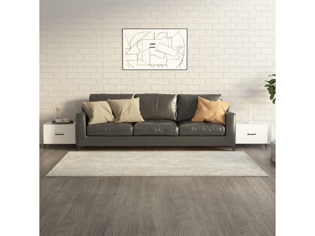 Tables basses avec pieds en métal 2 pièces Blanc 50x50x40 cm TDMR76975