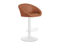 Tabouret de bar assise métal blanc 55x51x86 cm 10 0004772 INRK02982