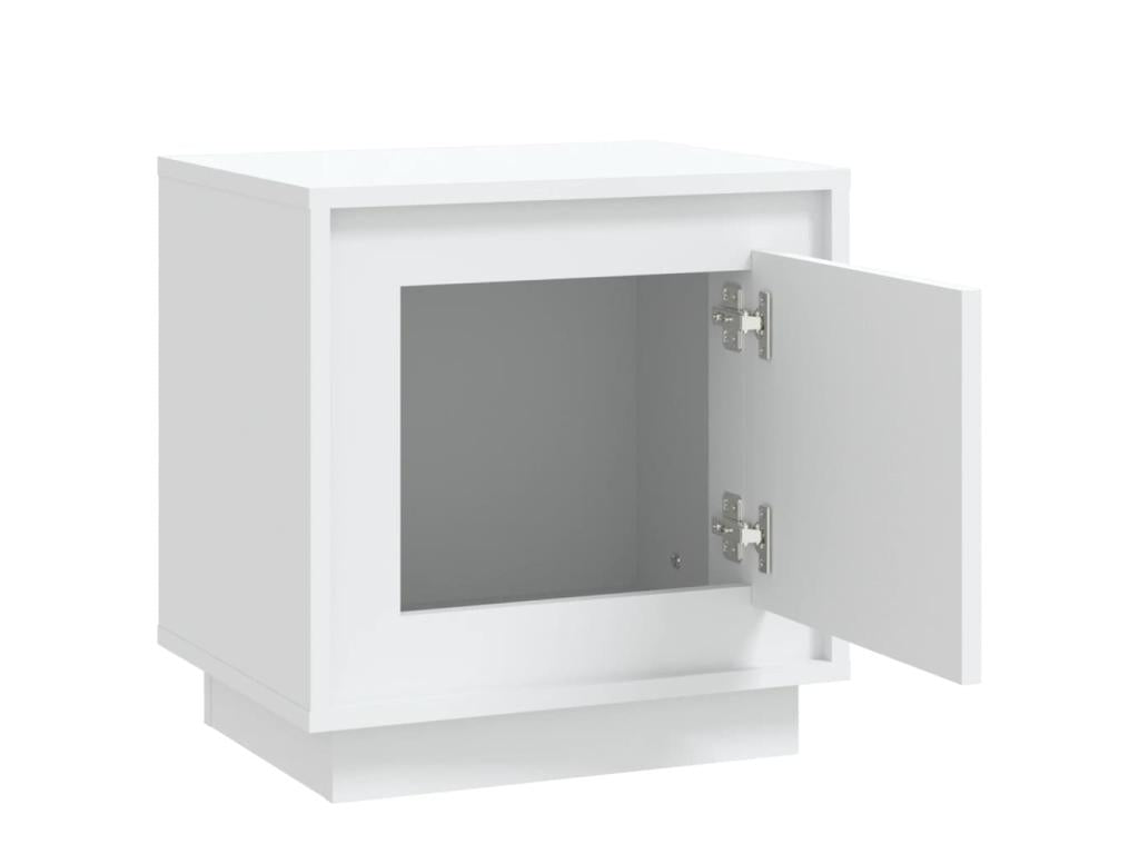 Table de chevet blanc 44x35x45 cm bois d'ingénierie NHQH91867