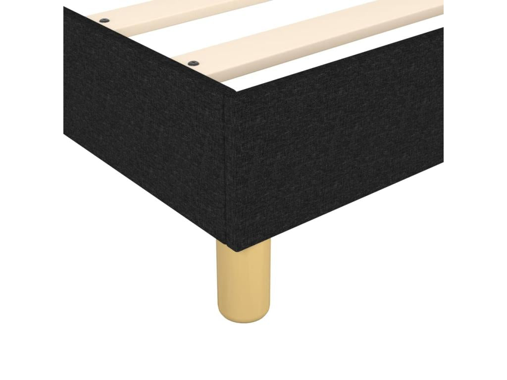 Sommier à Lysvia de lit avec matelas Noir 90x190 cm Tissu KPZM99478