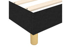 Sommier à Lysvia de lit avec matelas Noir 90x190 cm Tissu KPZM99478