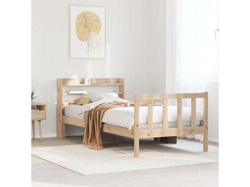 Cadre de lit sans matelas 100x200 cm bois massif de pin GENY12402