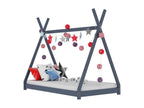Cadre de lit d'enfant Gris Bois de pin massif 70x140 cm ZLZZ21853