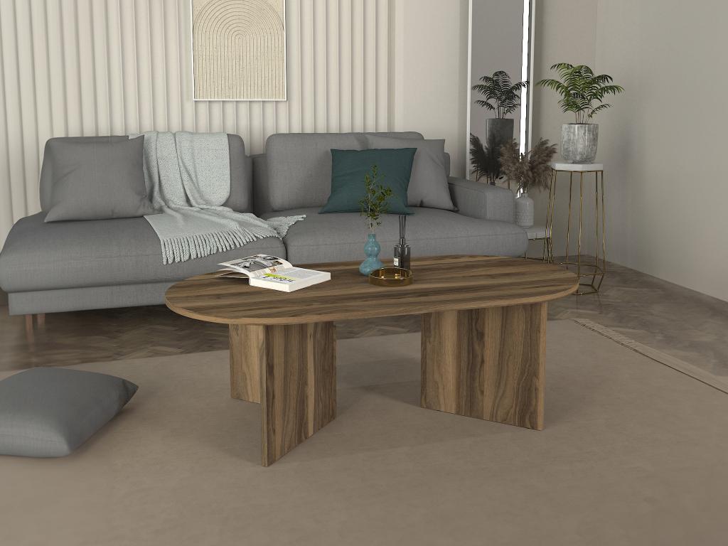 Table basse - Naturel foncé - Lysvia ZSPA05503