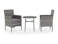 Ensemble de salle à manger de jardin 3 pièces Résine tressée Gris VYNY59134