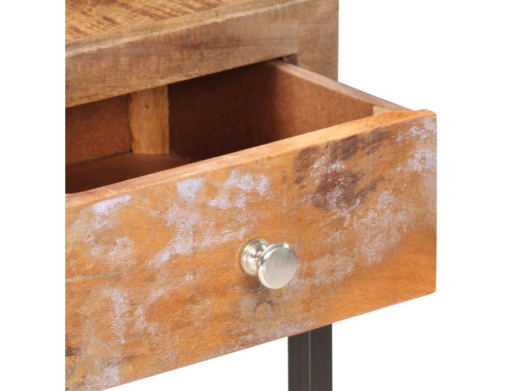 Table console Doré 90x30x75 cm Bois de récupération massif ZKEO75013