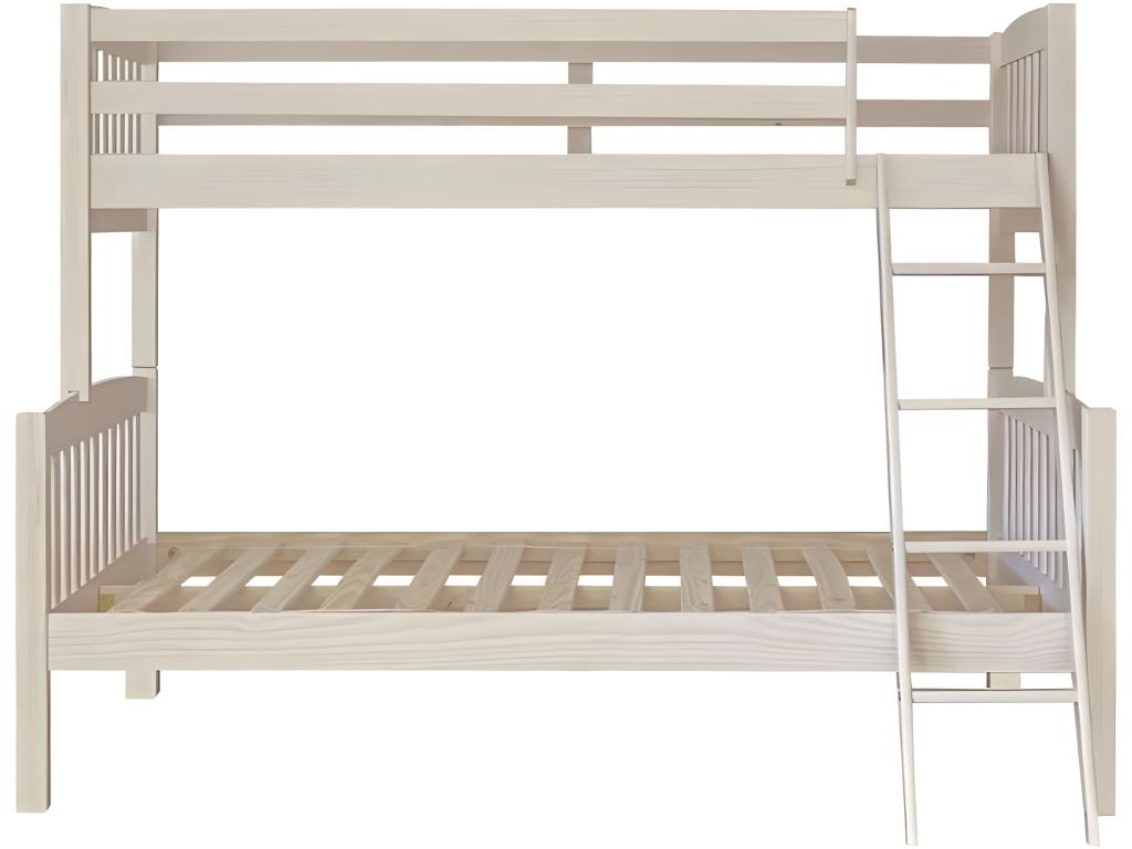 Lit superposé triple enfant 190x90/190x135cm Blanc - Lysvia UGJO14817