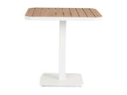 Table de jardin carrée en métal blanc L78 2 personnes - Elariva RFJL32838