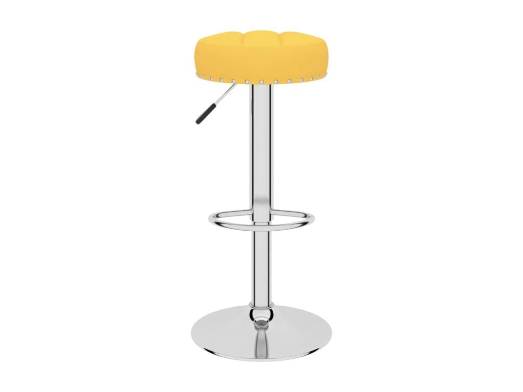 Tabourets de bar lot de 2 jaune moutarde tissu MRSI13778