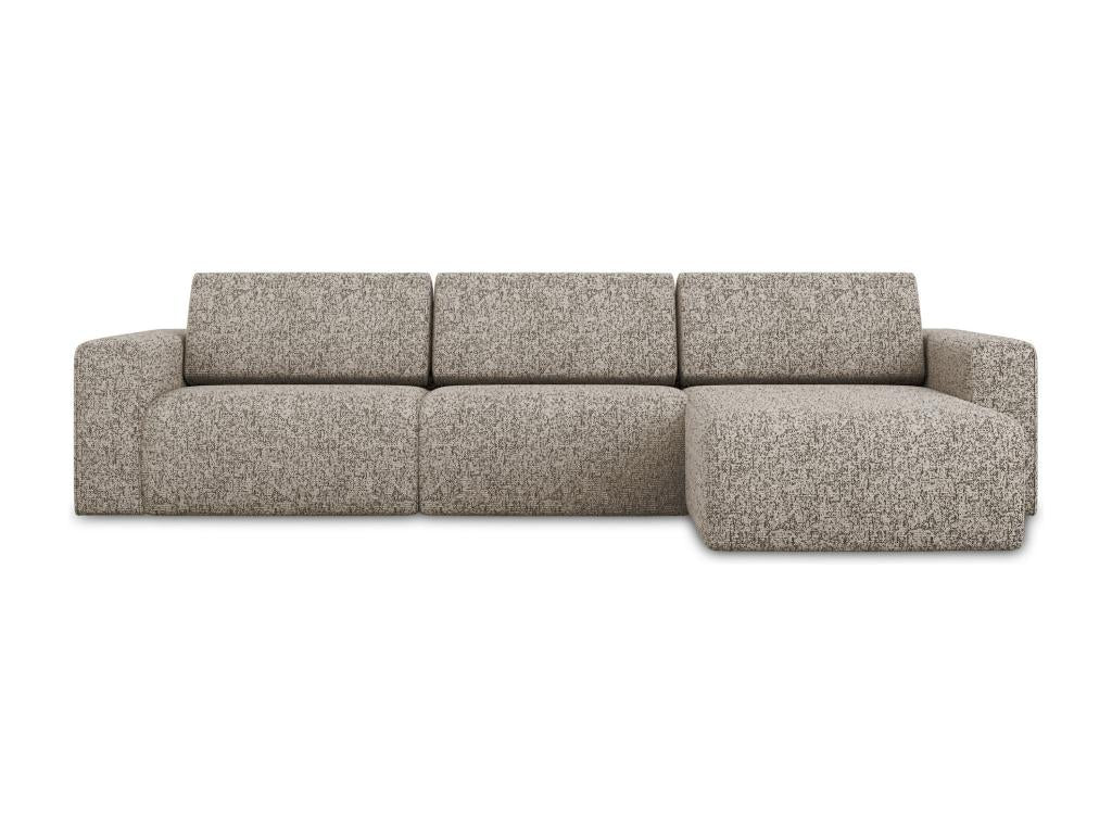 Canapé modulable d'angle M droit en Strukturstoff - beige foncé - Elariva BLGZ68941
