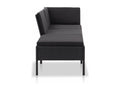 Salon de jardin 3 pcs avec coussins Résine tressée Noir BZSI50295