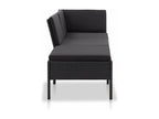 Salon de jardin 3 pcs avec coussins Résine tressée Noir BZSI50295