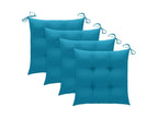 Chaises de jardin avec coussins bleu clair 4 pcs Teck massif EAKJ50451