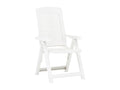 Chaises inclinables de jardin 2 pièces Plastique Blanc LZIJ69598