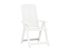 Chaises inclinables de jardin 2 pièces Plastique Blanc LZIJ69598