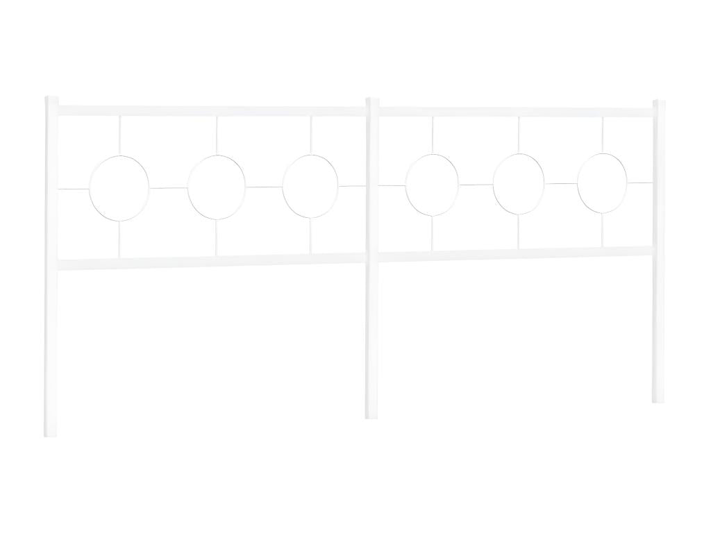 Tête de lit métal blanc 200 cm VYPN07686