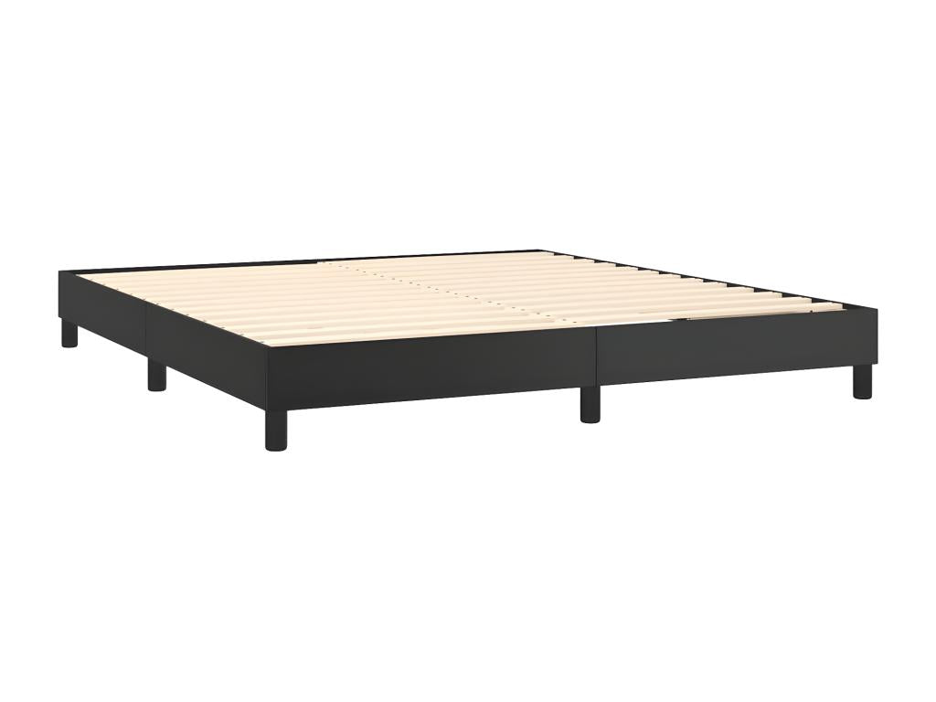 Sommier à Lysvia de lit avec matelas Noir 160x200 GKEY07465
