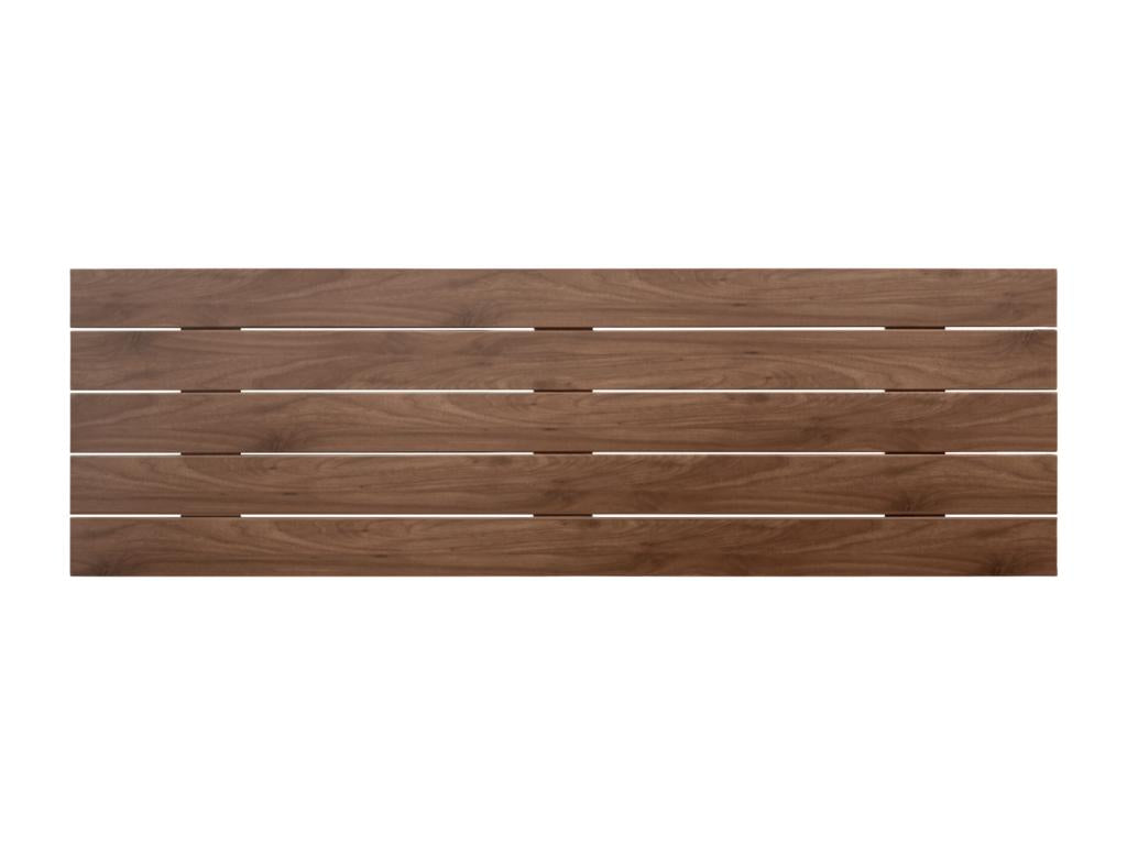 Lysvia Tête de lit en bois recyclé DM Style Palette Horizontale 135x46cm Lits 120/135 - Bois Noyer RELK97737
