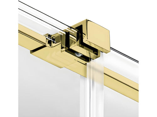 Cabine de douche 110x110cm coulissante GOLD doré accès de face NMLW18575