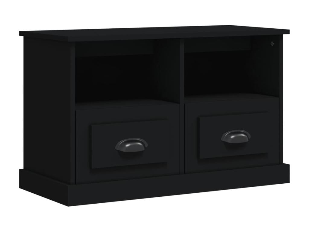 Meuble TV noir 80x35x50 cm bois d'ingénierie FXPK07850