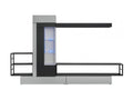 Ensemble Meuble TV Lysvia 300cm Gris / Noir DPCB83387