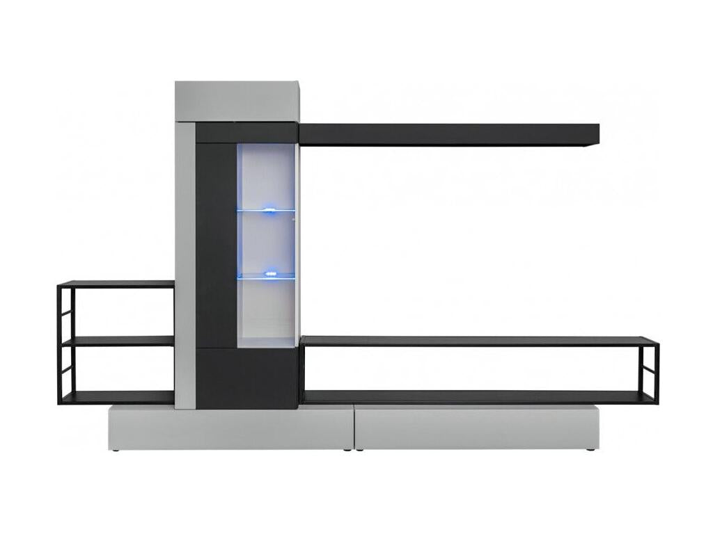 Ensemble Meuble TV Lysvia 300cm Gris / Noir DPCB83387