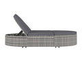 Chaise longue à 2 places avec coussins Résine tressée Gris VLRR85771