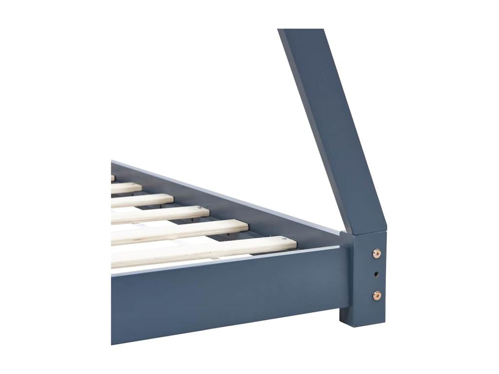 Cadre de lit d'enfant Gris Bois de pin massif 70x140 cm ZLZZ21853