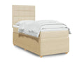 Sommier à Lysvia de lit avec matelas Crème 80x200 cm Tissu ZURF57428