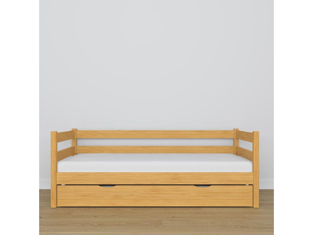 Lit banquette gigogne N01 Pin Naturel 80x180 NPPO91211